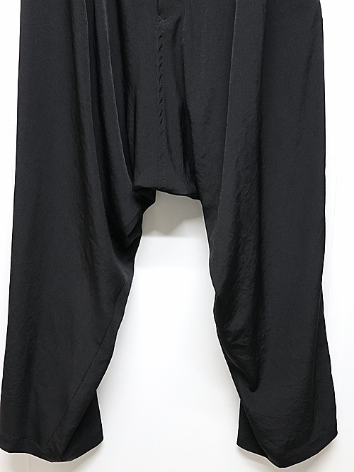 Ground Y�����饦��ɥ磻/TA/PE CREPE DE CHINE SAROUEL PANTS/BLACK