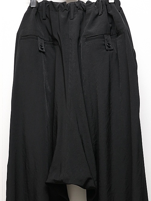 Ground Y�����饦��ɥ磻/TA/PE CREPE DE CHINE SAROUEL PANTS/BLACK