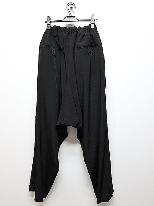 Ground Y�����饦��ɥ磻/TA/PE CREPE DE CHINE SAROUEL PANTS/BLACK