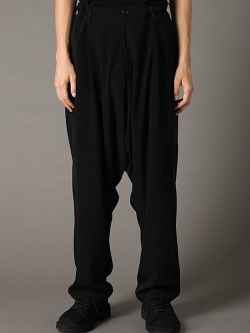 Ground Y�����饦��ɥ磻/TA/PE CREPE DE CHINE SAROUEL PANTS/BLACK