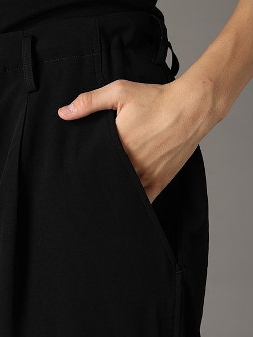 Ground Y�����饦��ɥ磻/TA/PE CREPE DE CHINE SAROUEL PANTS/BLACK