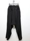 Ground Y�����饦��ɥ磻/TA/PE CREPE DE CHINE SAROUEL PANTS/BLACK