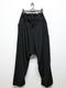 Ground Y�����饦��ɥ磻/TA/PE CREPE DE CHINE SAROUEL PANTS/BLACK