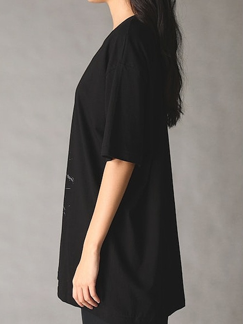 Ground Y�����饦��ɥ磻/20/- JERSEY CROW T-SHIRT/BLACK