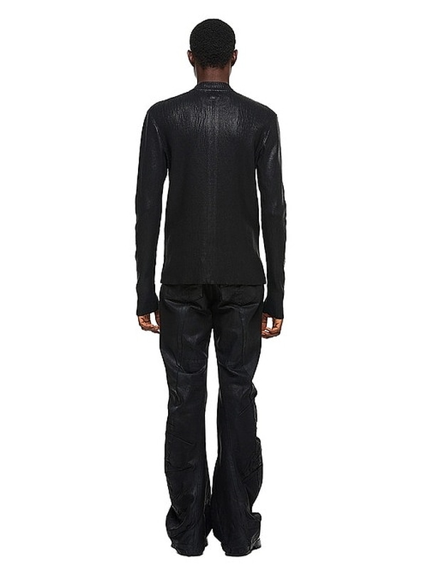JULIUS����ꥦ��/COTTON YARN KNIT1/BLACK