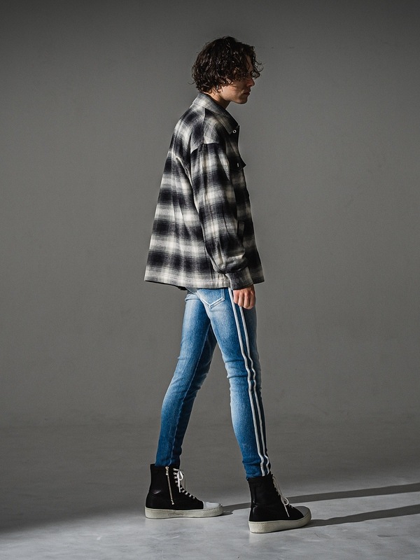�㴰���RESOUND CLOTHING���ꥵ����ɥ���������/flannel check JK/BLACK