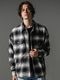 �㴰���RESOUND CLOTHING���ꥵ����ɥ���������/flannel check JK/BLACK