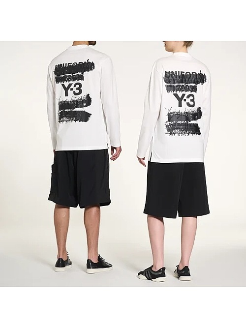 SALE30%OFF/Y-3磻꡼/U GFX LS TEE/CWHITE.