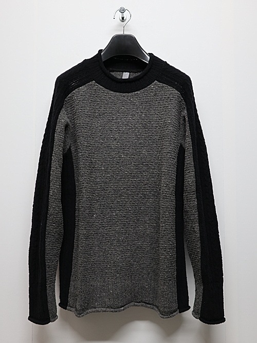 wjk֥른/combination knit crew/gray  black