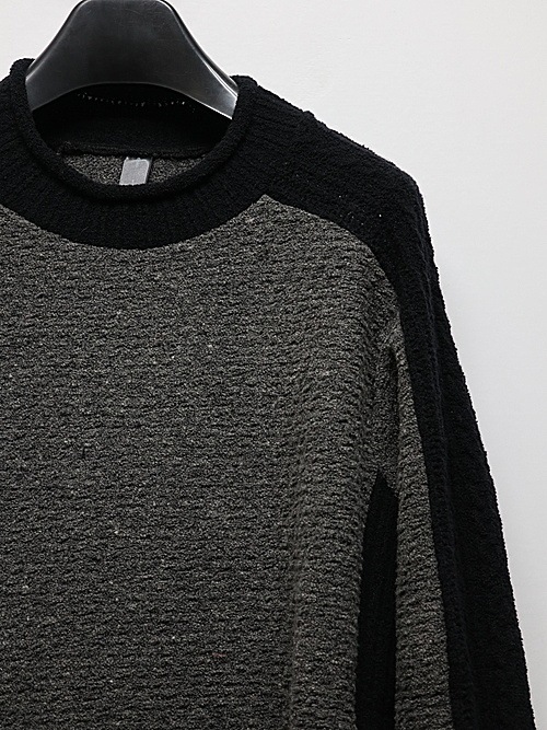 wjk֥른/combination knit crew/gray  black