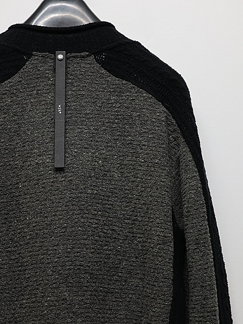 wjk֥른/combination knit crew/gray  black