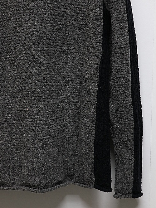 wjk֥른/combination knit crew/gray  black
