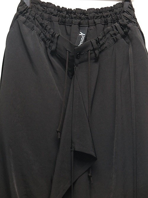 Ground Y�����饦��ɥ磻/TA/PE CREPE DE CHINE 3WAY SKIRT PANTS/BLACK