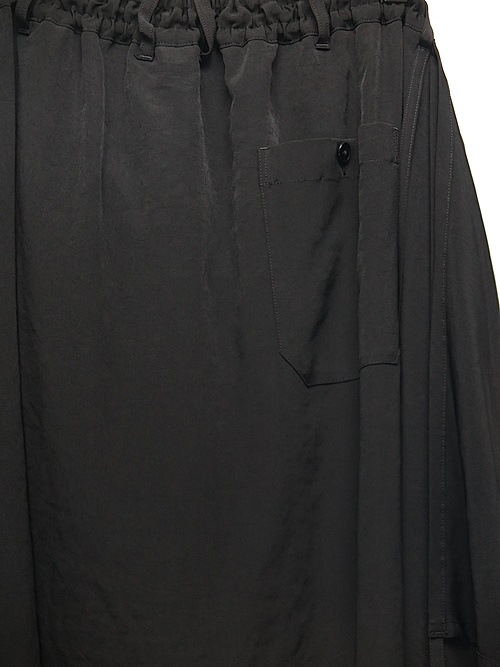 Ground Y�����饦��ɥ磻/TA/PE CREPE DE CHINE 3WAY SKIRT PANTS/BLACK
