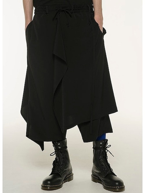 Ground Y�����饦��ɥ磻/TA/PE CREPE DE CHINE 3WAY SKIRT PANTS/BLACK