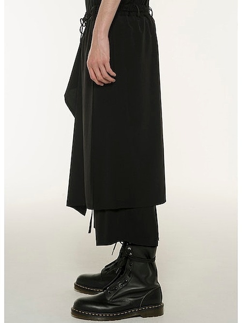 Ground Y�����饦��ɥ磻/TA/PE CREPE DE CHINE 3WAY SKIRT PANTS/BLACK