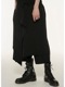 Ground Y�����饦��ɥ磻/TA/PE CREPE DE CHINE 3WAY SKIRT PANTS/BLACK