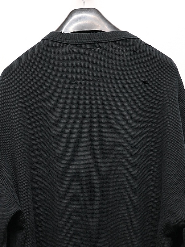 Maison MIHARA YASUHIRO���᥾�� �ߥϥ�䥹�ҥ�/Jersey Stitch THERMAL COMBINED LS TEE/BLACK