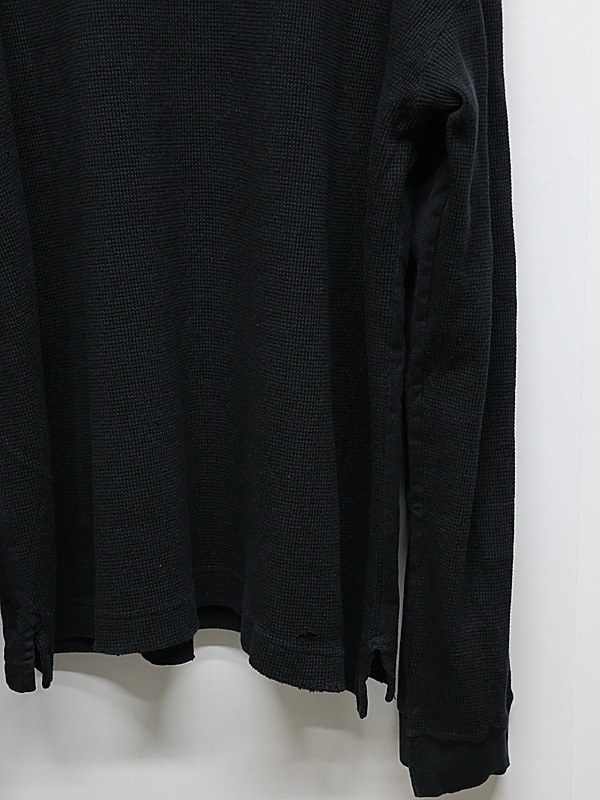 Maison MIHARA YASUHIRO���᥾�� �ߥϥ�䥹�ҥ�/Jersey Stitch THERMAL COMBINED LS TEE/BLACK