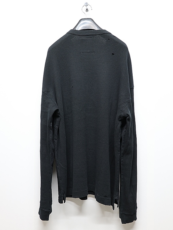 Maison MIHARA YASUHIRO���᥾�� �ߥϥ�䥹�ҥ�/Jersey Stitch THERMAL COMBINED LS TEE/BLACK