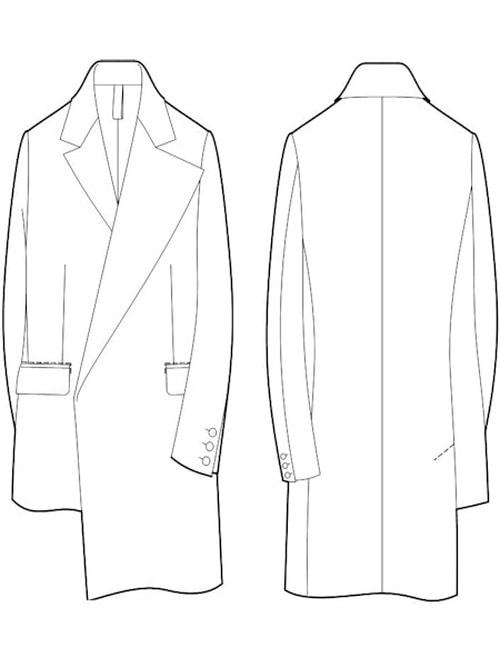 Ground Y饦ɥ磻/W/GABARDINE ASYMMETRY JKT/BLACK