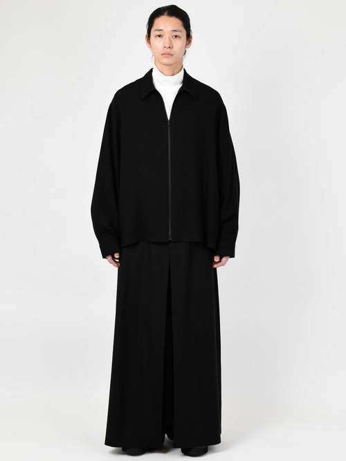 LAD MUSICIAN����å� �ߥ塼�������/RAYON TWILL FRONT ZIP SHIRT/BLACK