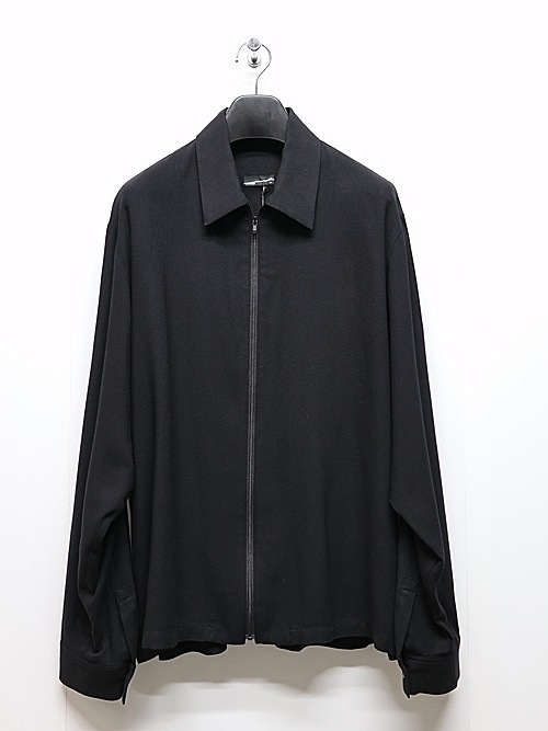 LAD MUSICIAN����å� �ߥ塼�������/RAYON TWILL FRONT ZIP SHIRT/BLACK