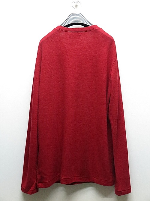 SALE50%OFF/Yohji Yamamoto���襦����ޥ��/SUPER120 WOOL AIR PLAIN STITCH LAYERED R NECK T/��å�.