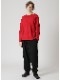 SALE50%OFF/Yohji Yamamoto���襦����ޥ��/SUPER120 WOOL AIR PLAIN STITCH LAYERED R NECK T/��å�.