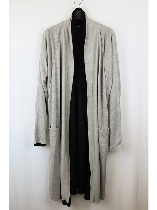 �㴰���nude:masahiko maruyama ���̡���:�ޥ��ҥ��ޥ���/40 Linen Jersey LAYERED CARDIGAN - 2 COLORS SET/Black-Ecru