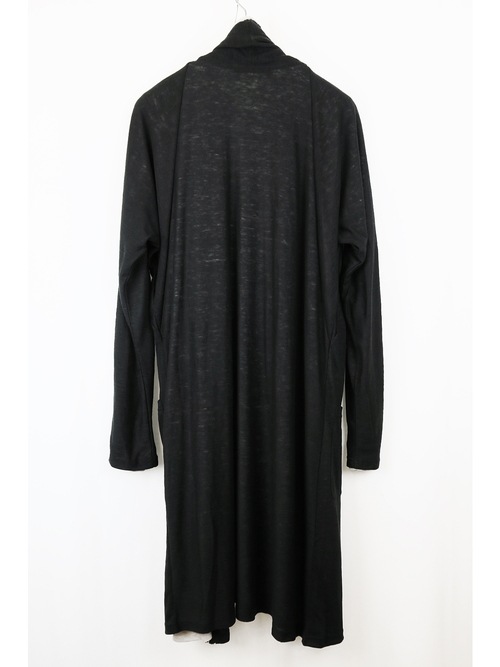 �㴰���nude:masahiko maruyama ���̡���:�ޥ��ҥ��ޥ���/40 Linen Jersey LAYERED CARDIGAN - 2 COLORS SET/Black-Ecru