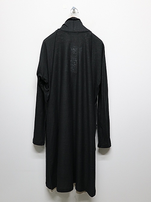 �㴰���nude:masahiko maruyama ���̡���:�ޥ��ҥ��ޥ���/40 Linen Jersey LAYERED CARDIGAN - 2 COLORS SET/Black-Ecru