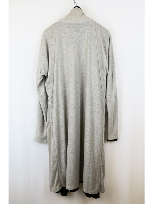 �㴰���nude:masahiko maruyama ���̡���:�ޥ��ҥ��ޥ���/40 Linen Jersey LAYERED CARDIGAN - 2 COLORS SET/Black-Ecru