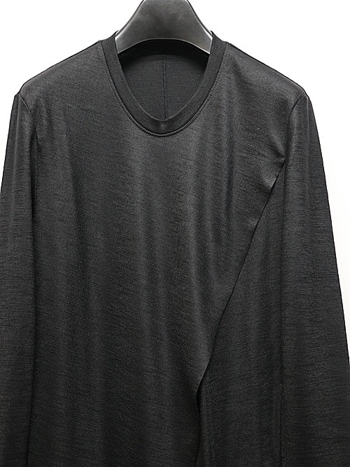 JULIUSꥦ/WOOL SZ JERSEY CUT & SEWN3/BLACK