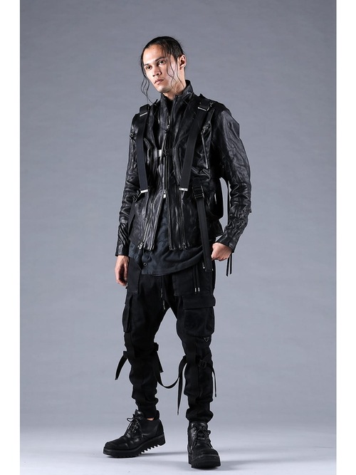 D.HYGEN���ǥ����ϥ�����/���ȥ�å��ǥ˥�ܥ�ơ����٥�ȥ��������祰�ѥ��/BLACK