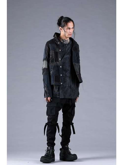 D.HYGEN���ǥ����ϥ�����/���ȥ�å��ǥ˥�ܥ�ơ����٥�ȥ��������祰�ѥ��/BLACK