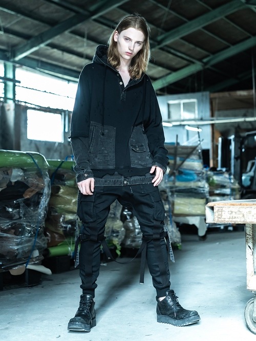 D.HYGEN���ǥ����ϥ�����/���ȥ�å��ǥ˥�ܥ�ơ����٥�ȥ��������祰�ѥ��/BLACK