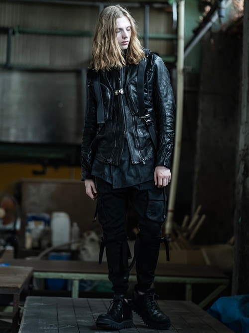 D.HYGEN���ǥ����ϥ�����/���ȥ�å��ǥ˥�ܥ�ơ����٥�ȥ��������祰�ѥ��/BLACK