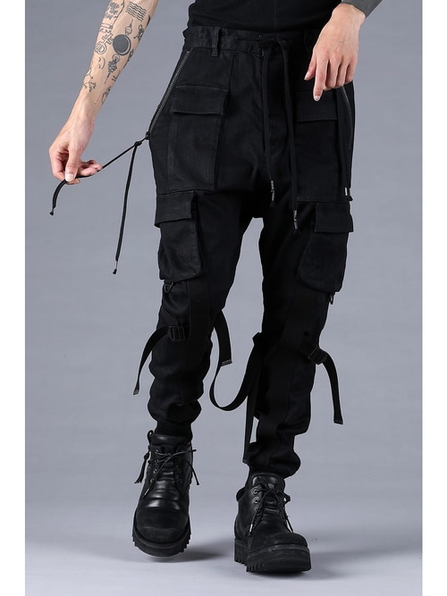 D.HYGEN���ǥ����ϥ�����/���ȥ�å��ǥ˥�ܥ�ơ����٥�ȥ��������祰�ѥ��/BLACK