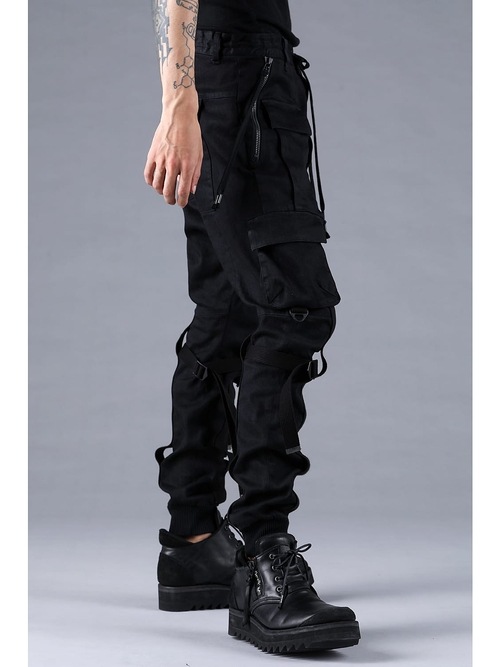 D.HYGEN���ǥ����ϥ�����/���ȥ�å��ǥ˥�ܥ�ơ����٥�ȥ��������祰�ѥ��/BLACK