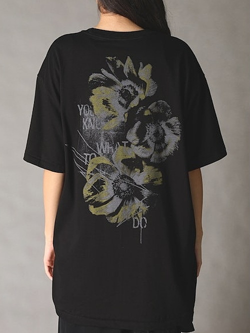 Ground Y�����饦��ɥ磻/20/- JERSEY POPPY T-SHIRT/BLACK