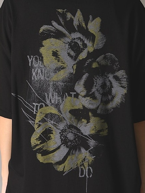 Ground Y�����饦��ɥ磻/20/- JERSEY POPPY T-SHIRT/BLACK