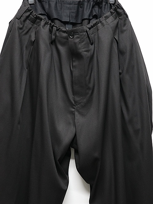 Ground Y�����饦��ɥ磻/TR TWILL SIDE CURVE PANTS/BLACK