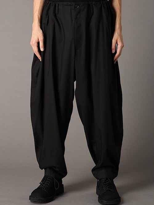 Ground Y�����饦��ɥ磻/TR TWILL SIDE CURVE PANTS/BLACK