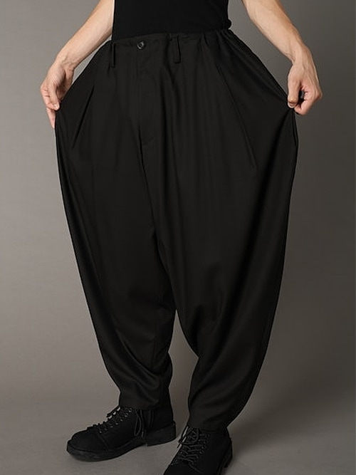 Ground Y�����饦��ɥ磻/TR TWILL SIDE CURVE PANTS/BLACK