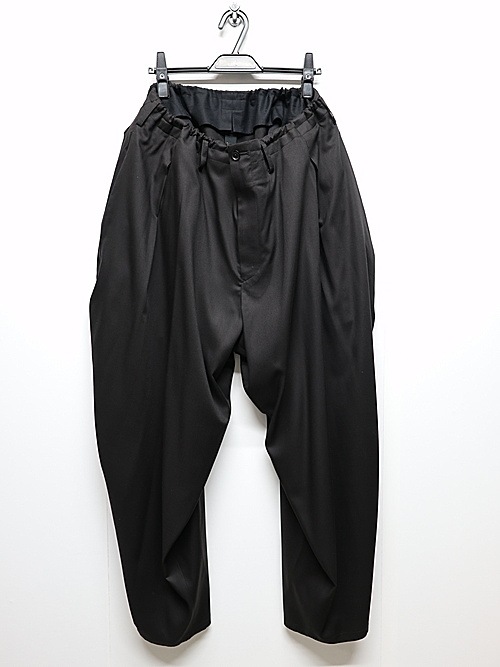 Ground Y�����饦��ɥ磻/TR TWILL SIDE CURVE PANTS/BLACK