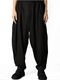�㴰���Ground Y�����饦��ɥ磻/TR TWILL SIDE CURVE PANTS/BLACK