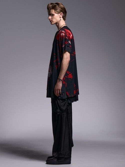 (ͽ���ʡ�7��8������ͽ��/kiryuyrik������奦����奦/Satin Cargo Pants/Black