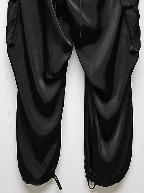 (ͽ���ʡ�7��8������ͽ��/kiryuyrik������奦����奦/Satin Cargo Pants/Black