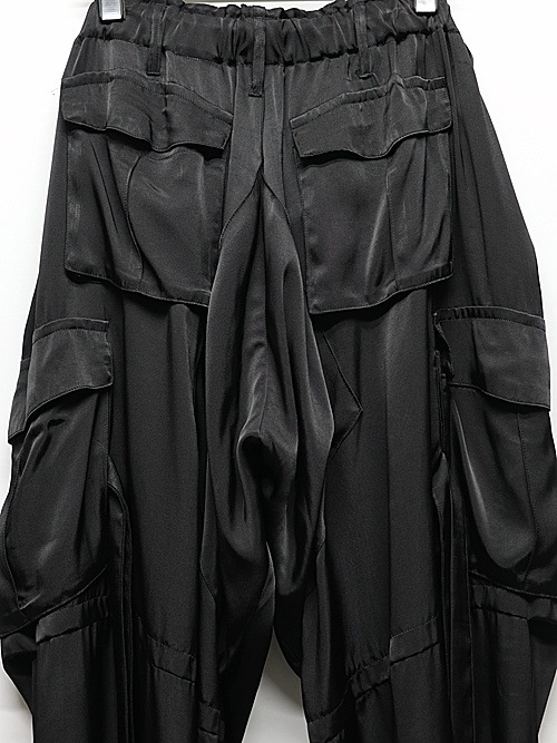 (ͽ���ʡ�7��8������ͽ��/kiryuyrik������奦����奦/Satin Cargo Pants/Black